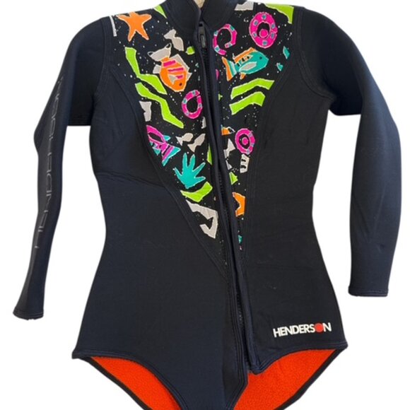 Henderson Women’s Medium Size 8 Wetsuit | Front Zip | Geometric Print - Picture 2 of 12